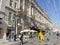 Moscow, Russia, August, 29, 2019. People walking in Kamergersky lane in sunny summer day