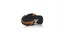 moscow,russia - circa 2021:black rubber sole adidas sneaker streetball orange inserts rotating isolated white background