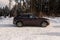 MOSCOW, RUSSIA - FEBRUARY 05, 2022 Genesis GV70 JK1 subcompact luxury SUV car.