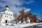 MOSCOW, RUSSIA -  FEBRUARY 2018: Church of Maximus the blessed in Varvarka in the landscape Park