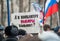 Moscow - Russia, February 25th, memorial march of Boris Nemtsov