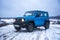 Moscow, Russia - January 24, 2020: Exterior of the new mini SUV Suzuki Jimny. compact frame japanese off-road vehicle suzuki