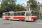 Moscow, Russia - July 13, 2019: Tatra T6B5 tram at the Tram Parade in Moscow, a popular event in the city.