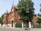 Moscow, Russia, July, 16, 2019. Historical building at the address: Gorokhovsky lane, house 17. Evangelical orphanage school of w