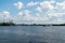 Moscow, Russia, July 2, 2023. View of the Moscow reservoir on a fine summer day.