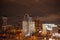 Moscow, Russia, July 9, 2012: Night city view, buidings and sky