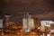 Moscow, Russia, July 9, 2012: Night city view, buidings and sky