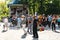 MOSCOW, RUSSIA - JUNE 2, 2019: Pensioners dancing at the Sokolniki park.