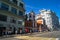 Moscow, Russia, June, 20.2017: View of the historical Maroseyka street near the metro station Kitay-gorod.