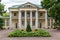 MOSCOW, RUSSIA - June 24, 2018: Summer house of count Orlov in Neskuchny garden in Moscow. Sample of Russian architecture of the