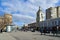 Moscow, Russia - March 14, 2016. Belfry of Temple of Beheading of John the Baptist on Caesar Kunikov Square