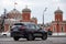 moscow, russia - march 18, 2020: back and side view of new chineese urban family SUV chery tiggo 8 plus in city parking.