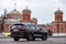 moscow, russia - march 18, 2020: back and side view of new chineese urban family SUV chery tiggo 8 plus in city parking.