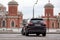 moscow, russia - March, 18, 2021: new lagre chineese minivan chery tiggo 8 pro tiggo 8 plus parked on city street. back