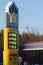 MOSCOW, RUSSIA - MARCH 20, 2018: Refueling station TNK in Moscow with a display of fuel prices under the Rosneft brand.