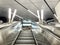 Moscow, Russia, March, 21, 2023. Escalator on the new Novatorskaya station of Moscow Metro