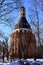 Moscow, Russia - March 24. 2018. The tower Dulo of Simonov Monastery