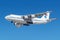 Moscow, Russia - March 26, 2019: Aircraft Antonov An-124 RA-82038 of Russian Federation Air Force against blue sky in sunny