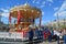 Moscow, Russia - may 06.2017. Childrens carousel in Revolution Square