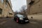 Moscow, Russia - May 08, 2019: A black tuned and understated Volkswagen Golf 6 with bright pink handmade custom wheels stands on