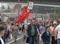 MOSCOW, RUSSIA , May 09, 2019: Over one million people of all ages take part in the Immortal Regiment parade celebrating the