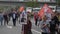 MOSCOW, RUSSIA , May 09, 2019: Over one million people of all ages take part in the Immortal Regiment parade celebrating