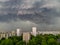 MOSCOW, RUSSIA - May 09, 2019: Rain clouds in Moscow