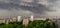 MOSCOW, RUSSIA - May 09, 2019: Rain clouds in Moscow