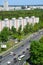 Moscow, Russia - May 13.2016.Top view of Solnechnaya alley in Zelenograd