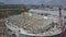 MOSCOW, RUSSIA - MAY, 19, 2017. Aerial view of football stadium Dinamo or VTB Arena construction site