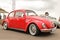 Moscow. Russia - May 20, 2019: Red Volkswagen beetle type 1 parked on the street. Restored and modified the legendary urban retro