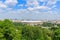 Moscow, Russia - May 30, 2018: View of the Olympic complex Luzhniki from Sparrow hills in sunny day