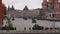 MOSCOW, RUSSIA - MAY 9, 2017: Military vehicles moving during the Parade on Victory Day on Vasilevsky Descent