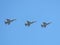 MOSCOW, RUSSIA - May 9, 2018: Group of Russian military supersonic high-altitude all-weather long-range interceptor MIG-31 Foxhou