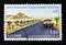 MOSCOW, RUSSIA - OCTOBER 1, 2017: A stamp printed in Algeria shows Route El Golea to Timimoun, Sahara Development serie, circa