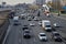 Moscow, Russia.  October 13, 2021:   View of Third Ring Road TTK is beltway around central Moscow, Russia, located between the G