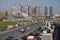 Moscow, Russia.  October 13, 2021:   View of Third Ring Road TTK is beltway around central Moscow, Russia, located between the G