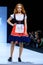 MOSCOW, RUSSIA - OCTOBER 19, 2016: Model walk runway for WORLD RUSSIAN BEAUTY catwalk at Spring-summer 2017 Moscow Fashion Week.