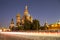 Moscow, Russia, Red Square, Cathedral of Intercession of Most Holy Theotokos on the Moat Temple of Basil the Blessed at night