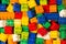 Moscow, Russia september 08, 2020: coloured Lego Duplo bricks