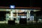 MOSCOW, RUSSIA,SEPTEMBER,8 .2018:Modern fuel station TNK.The view at night