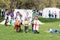 Moscow. Russian Federation May 1, 2018. tournament of St. George. children at a medieval reconstruction fair in historical