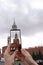 Moscow`s most famous buildings smartphone view. Spasskaya Savior`s Tower of Moscow Kremlin