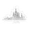 Moscow, Saint Basil Cathedral on Red Square, sketch design