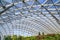 Moscow - September 4, 2018: Under the glass dome of the amphitheater in the Zaryadye Park in Moscow