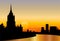 Moscow silhouette skyline sunset vector