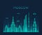 Moscow skyline trendy vector illustration linear