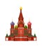 Moscow St Basil Cathedral Vector Illustration