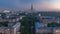 Moscow State University night to day timelapse before sunrise aerial view from rooftop.