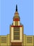 Moscow state university picture, illustration, vector